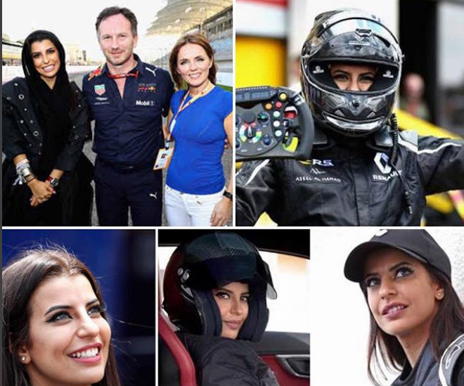 mujer saudi pilota F1 /Fuente: Instagram @extranews.tv