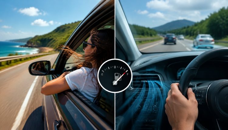 ¿Ventanas abajo o aire acondicionado? La opción que parece ahorrar gasolina podría gastar más